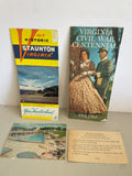 <€€ Vintage (2) Historic Virginia Visitor Pamphlets Staunton & Civil War Centennial 1961-1965