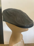 +* Vintage Men’s Dobbs Flat Newsboy Cap S/Medium Black Genuine Leather Driver Made in USA 1990s