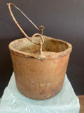 + Vintage Heavy Cast Iron Lead Melting Crock Pot Cauldron with Handle