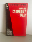 + MONARCH NOTES Chaucer’s CANTERBURY TALES 1964 Softcover