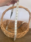 +* Gathering Basket Woven Wood With Handle