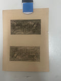 +* Art Monochromatic Abstract Drawing 1960’s Unsigned