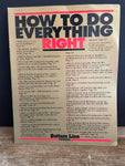 Vintage How To Do Everything Right by Bottom Line Personal Book Softcover 1997