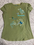 +* Womens Juniors Small Olive Green Short Sleeve Top Dreamin by Arizona Jean Co