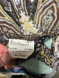 +* Womens Juniors B-Works Large Brown & Yellow Cami Top Adj. Spaghetti Straps V-Neck