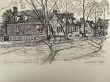 +* Vintage Pencil Art by Clark M Goff Williamsburg, Virginia Prentis Store, Pitt Dixon House & Printing Office