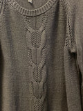 <€€* Black Womens/Juniors XLarge Cable Knit Sweater by Apt 9 Slip On Crew Neck