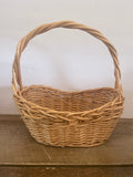 +* Gathering Basket Woven Wood With Handle