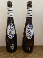 €<a** Lot/6 Empty 1996 Coors Light Silver Bullet Brown Beer Bottles Limited Edition Baseball BAT MLB
