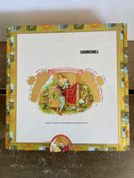 <€€ Dominican Republic 25-ROMEO Y JULIET’s CHURCHILL Handmade Cigars Empty Wood Cigar Box Flip Lid Top