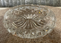 a** Vintage MCM Mid Century Crystal Glass 6” Ashtray