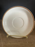 + Vintage Johnson Bros GROSVENER White China Gold Rim Set/5 SAUCERS 1920s England