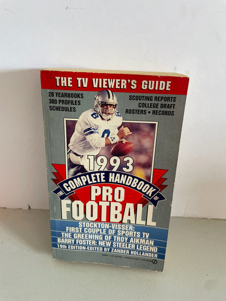 <€€ The COMPLETE HANDBOOK of PRO FOOTBALL Zander Hollander 1993 Paperback Troy Aikman