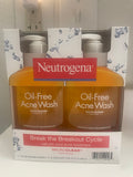 +* New Sealed Neutrogena Dual Pack Oil-Free Acne Wash 9.1 fl ounce each
