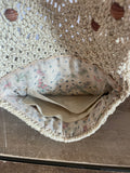 +* Vintage MACRAME Purse Bag Sand Beige Hippie Boho Woven Beaded