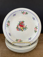 (Add) <€€ Ridgewood China Floral Spray Set/4 7.5” Salad/Dessert Plates  #RDG8