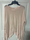 +* Women’s Junior’s Y2K Small Oversized T-shirt by Lush  Pink Handkerchief Hemline