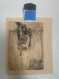 +* Art Monotype Abstract Drawing of Ghostly Figure 1960’s by J.M. DRINAR
