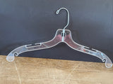 <€€ Heavy Clear Plastic Retail 17” Clothes Hangers Lot/80 Dress Shirt Swivel Hook Standard