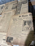 € AS-IS Antique 1903 Newspaper St Louis Globe Democrat Ephemera Delicate Lot#1