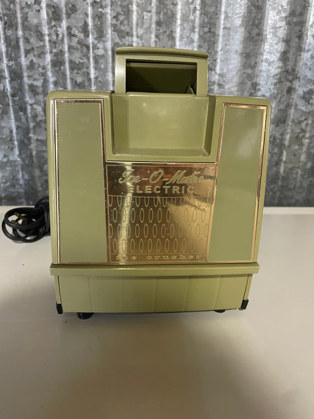 € Vintage MCM Rival Ice-O-Matic Electric Ice Crusher Green Model 810A Works