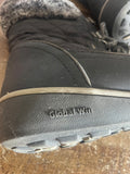 +* Womens/Juniors Black Ankle Lace Up Winter Boots Sz 6 UK Sz 4 Faux Lambswool by Global Win