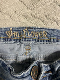 +* Womens/Juniors Wallflower Size 11 Blue Boot Cut Flare Distressed 32” Waist