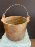 + Vintage Heavy Cast Iron Lead Melting Crock Pot Cauldron with Handle