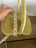 +* Small Yellow Basket Woven Wood With Handle (Copy)
