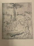 +* Art Sketch Drawing Biblical Scene of the Crucifixion and Descent from the Cross 1960’s Unsigned