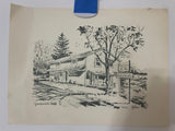 +* Vintage Printed Sketch Grandpa Watts Mill known as Mark of the Potter, Batesville, Georgia
