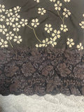 +* Women’s Juniors Small Halter Top by Wet Seal Black & Ivory Floral  Black Lace at Hemline