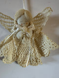 +* Crochet Angel Christmas Ornament 8” W x 7.5” H
