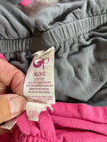 +* Y2K Junior’s OP XLarge Sz 15/17 Pink & Gray Short Dress Swimsuit Cover Up Knotted Back Elastic Bodice