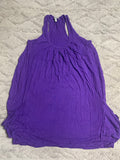+* Women's Junior’s XSmall Purple Charlotte Russe Sleeveless Top Dress Swimsuit Cover Up Side Pockets Razor Back