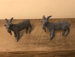 <€€* Vintage Spoontiques Pewter Pair Mountain Goats Noah's Ark Collection #191 1982