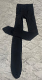 +* Womens/Juniors Small Black Footed Tights, Banded Waist, Fleece Lined, Workout Running