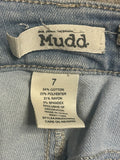 +* Women’s Junior’s Mudd Light Wash Blue Skinny Denim Jeans Size 7 30” Waist Low Rise Frayed Hem
