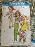 + Set/4 Vintage GIRLS Size 2 Toddler DRESS/Slip PANTS/Shorts TOPS Romper Patterns 1967-1971