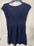 +* Women’s Junior’s Small Navy Blue Stripe Dress Sleeveless Summer by Merona