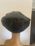 +* Vintage Men’s Dobbs Flat Newsboy Cap S/Medium Black Genuine Leather Driver Made in USA 1990s