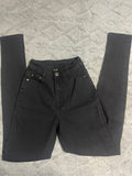 +* BOB Jeans Womens/Juniors Black Jeans Size 3/4 Distressed Skinny Stretch