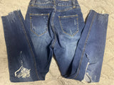 +* Fashion Nova Womens/Juniors Blue Jeans Size 3 Distressed Skinny Stretch