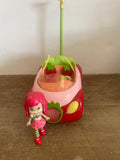 + Vintage STRAWBERRY SHORTCAKE Figurine & Remote Control Convertible Car 2009 Hasbro