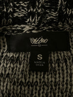 <€€ Womens/Juniors Small Black & Gray Knitted Cardigan Sweater by Mossimo Button Closure