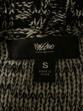 <€€ Womens/Juniors Small Black & Gray Knitted Cardigan Sweater by Mossimo Button Closure