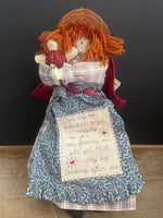 a** Guardian Angel Raggedy Doll, w/ Tag Valorie’s Collectable Springdale AR Handcrafted