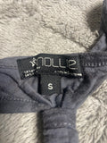 +* Women's Junior’s Nollie Small Gray Print Razorback Tank Top