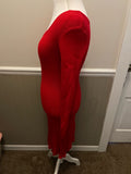 Womens Large SAY WHAT? Red Sweater Dress Fitted Ribbed