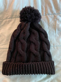 Womens/Juniors Black Shattuck St Mary’s Winter Knitted Hat With Faux Pom Warm One Size
